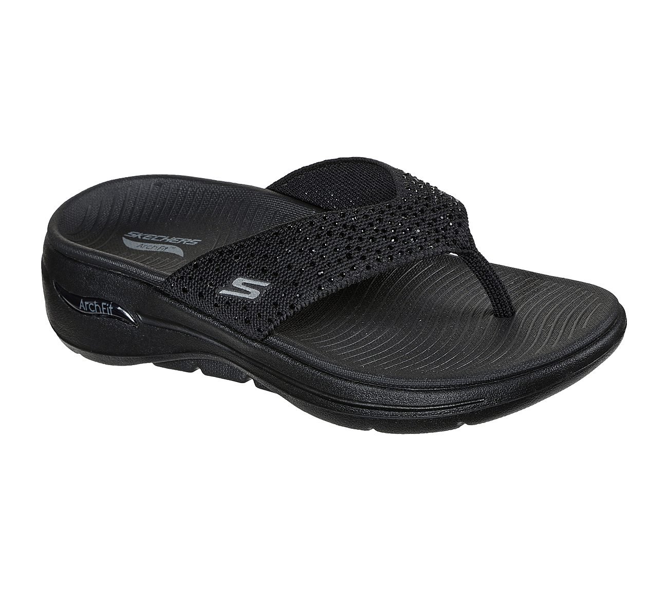 GO WALK ARCH FIT SANDAL - DAZ, BBLACK Footwear Right View