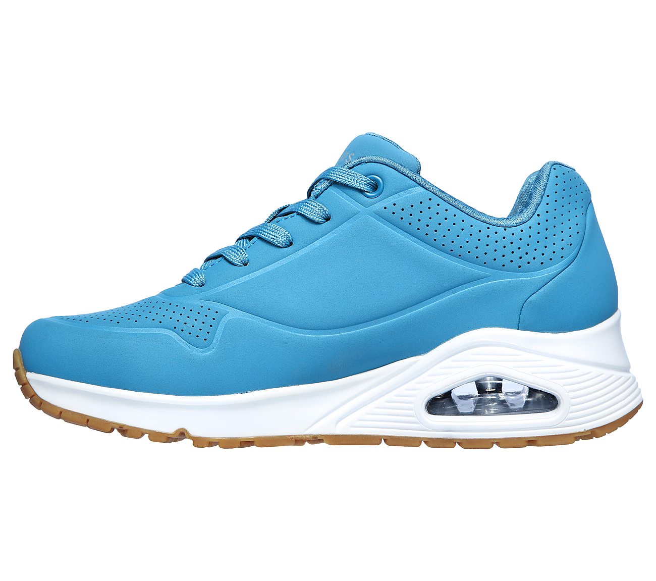 SKECHERS - SKECHERS Uno - Layover : Set the tone to styled comfort wearing  Skechers Street Uno - Layover. This fashion lace-up features a leather and  synthetic upper with an athletic mesh