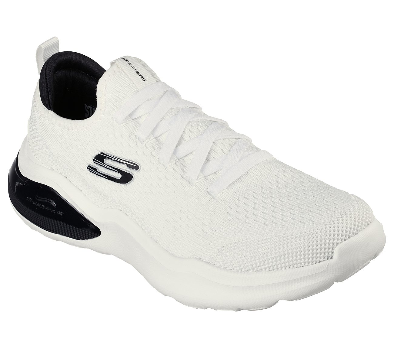 AIR CUSHIONING, WHITE BLACK Footwear Right View