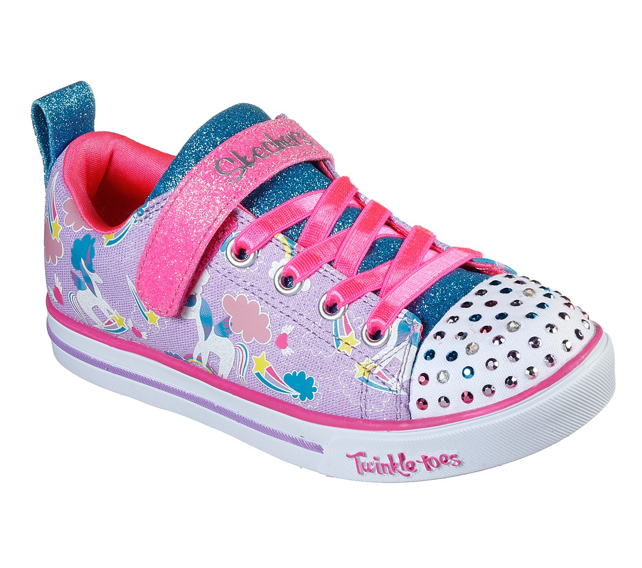 SPARKLE LITE-SPARKLE FRIENDS, LAVENDER/MULTI Footwear Lateral View