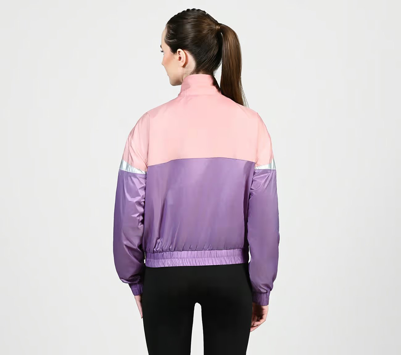 SL MOTO JACKET, WHITE/GREY/PINK Apparel Left View