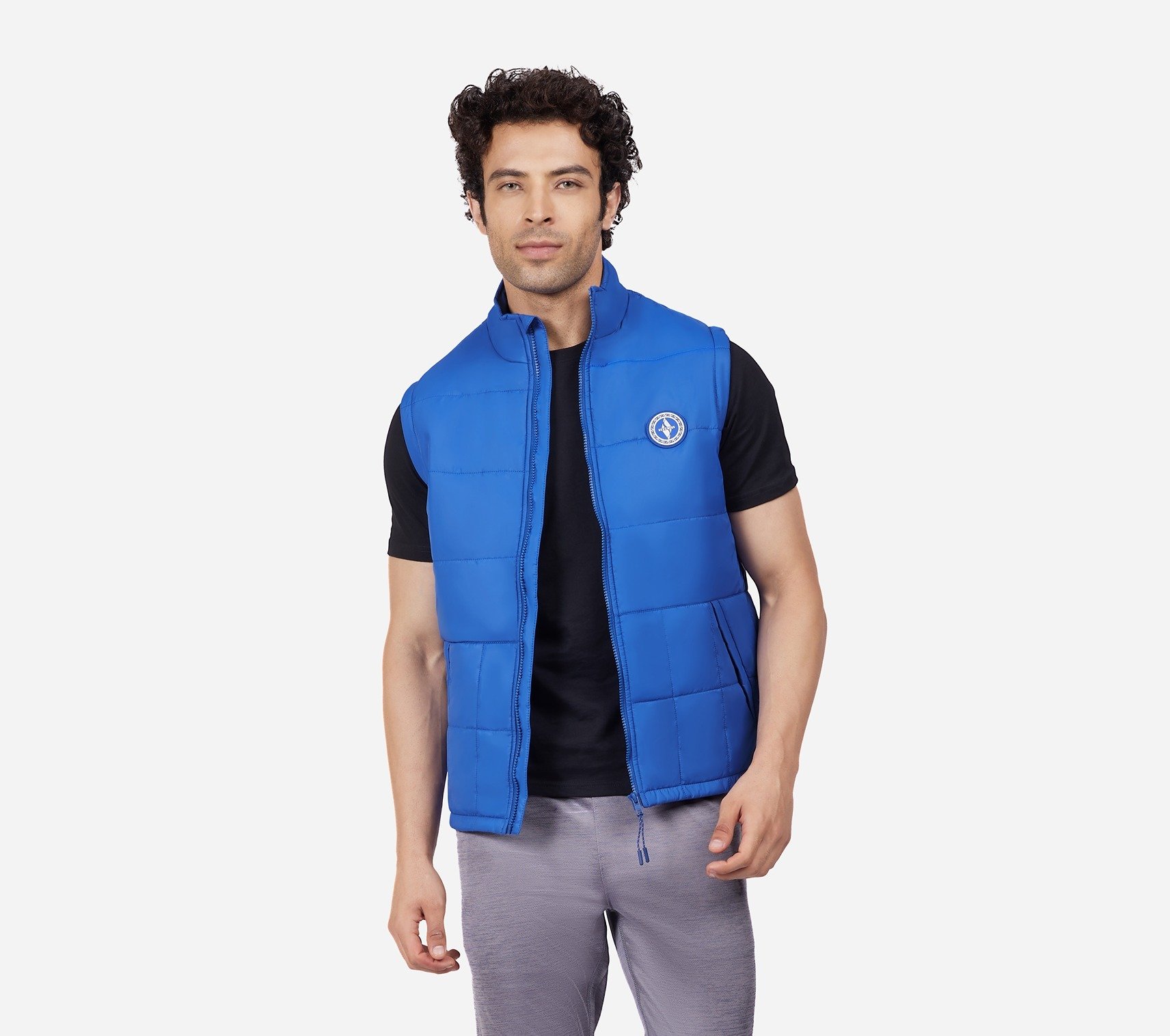 PUFFER VEST, ROYAL/BLUE Apparel Bottom View