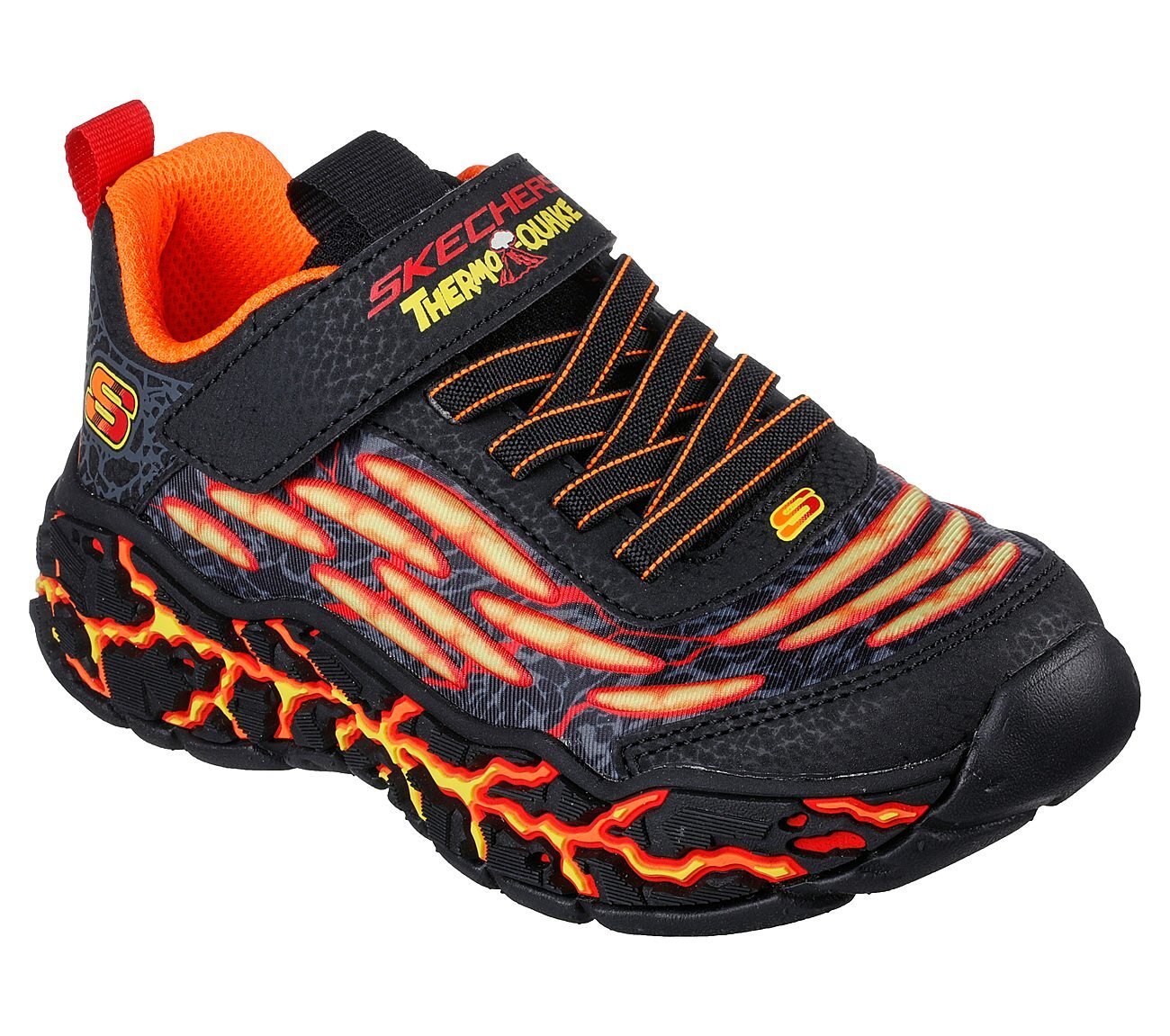 THERMO-QUAKE, BLACK/ORANGE Footwear Right View