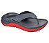 GO RECOVER SANDAL, CHARCOAL/RED Footwear Lateral View