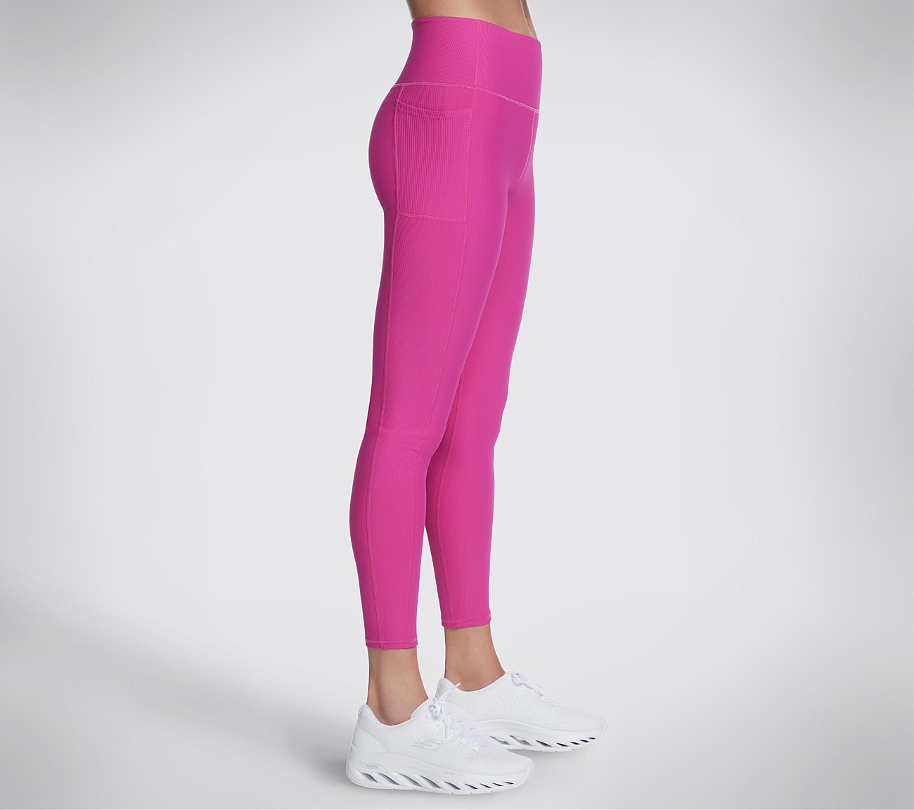 GOFLEX RIB FL HW LEGGING, PPINK Apparel Bottom View