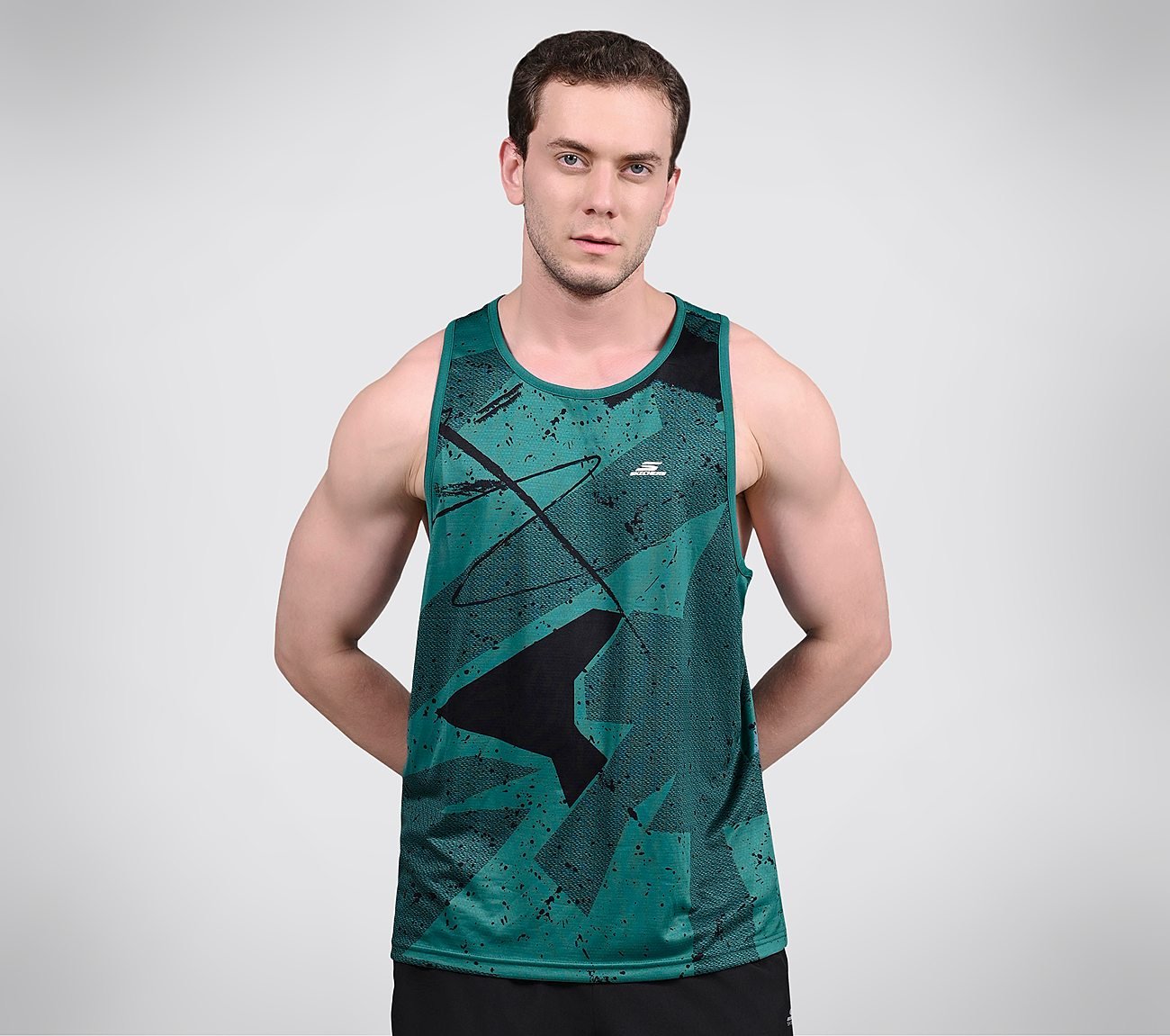 FIRFLY AOP TANK, TEAL/BLUE Apparel Lateral View