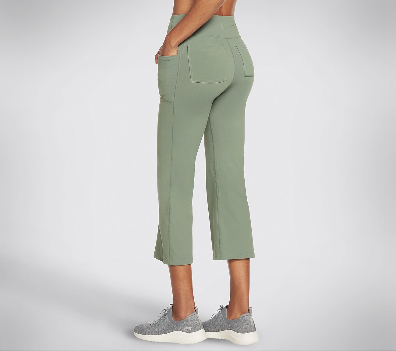 GOWALK HW CROP PANT, LIGHT GREEN Apparels Top View