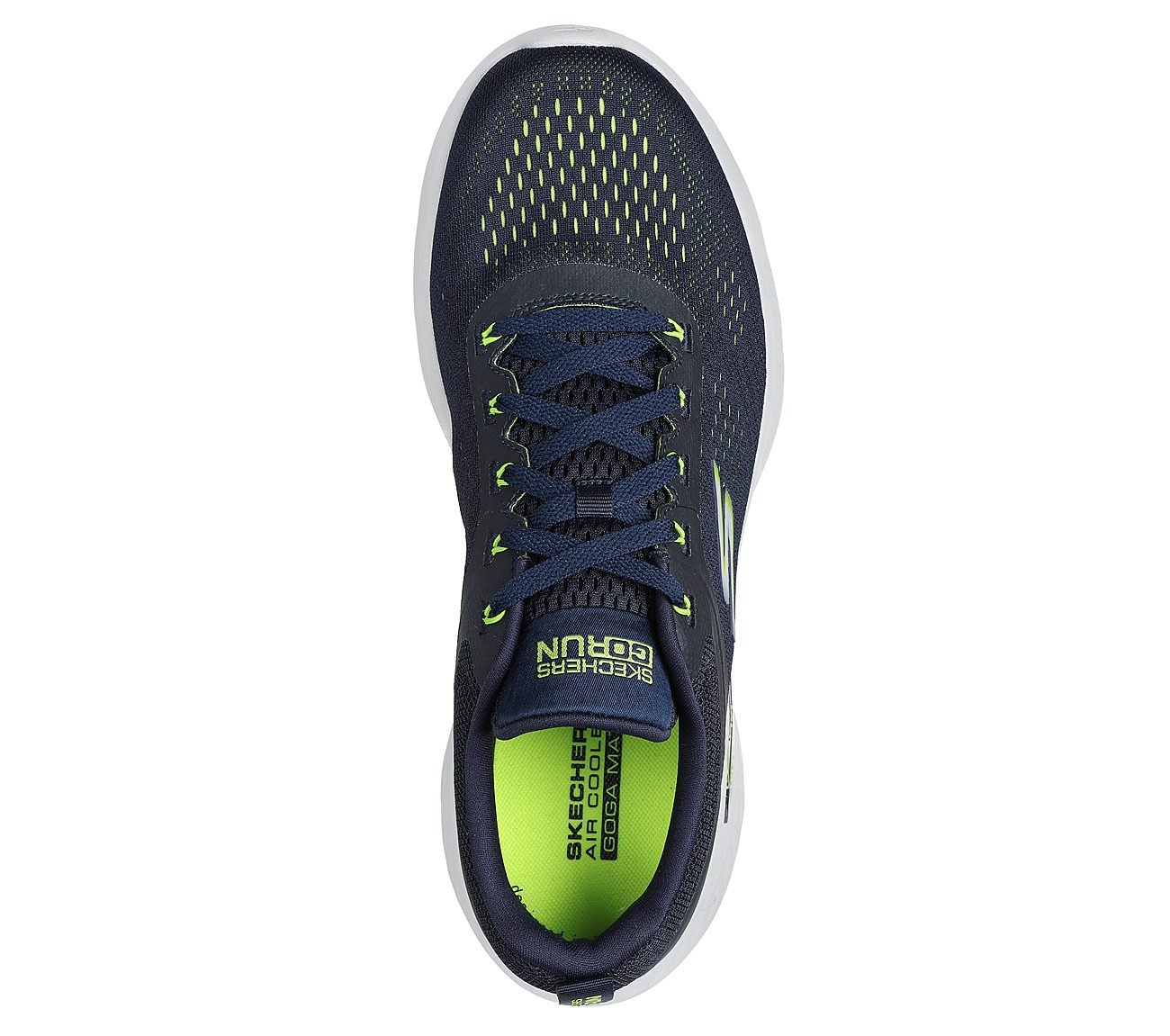 GO RUN LITE, NAVY/LIME Footwear Top View