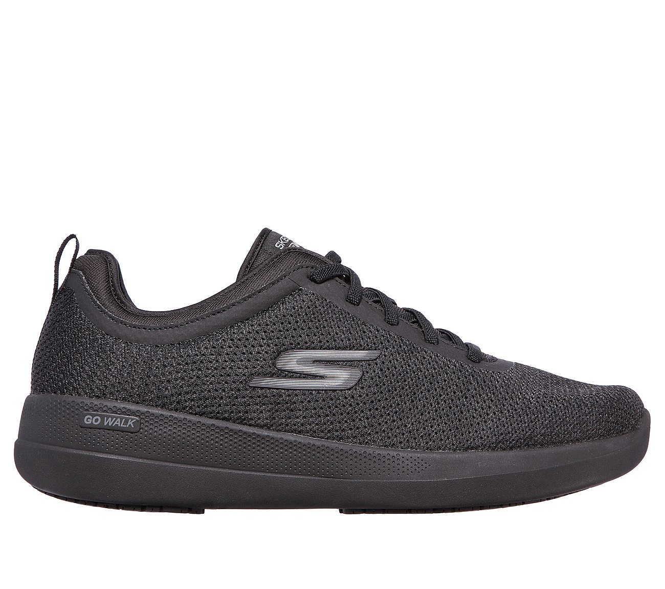 Skechers Black Go Walk Stability Progress Mens Lace Up Shoes - Style ID ...