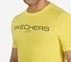 SKECHERS PERFORMANCE T-SHIRT, YELLOW GREY Apparel Right View