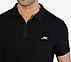 MENS 1/4 ZIP POLO, BLACK Apparel Right View