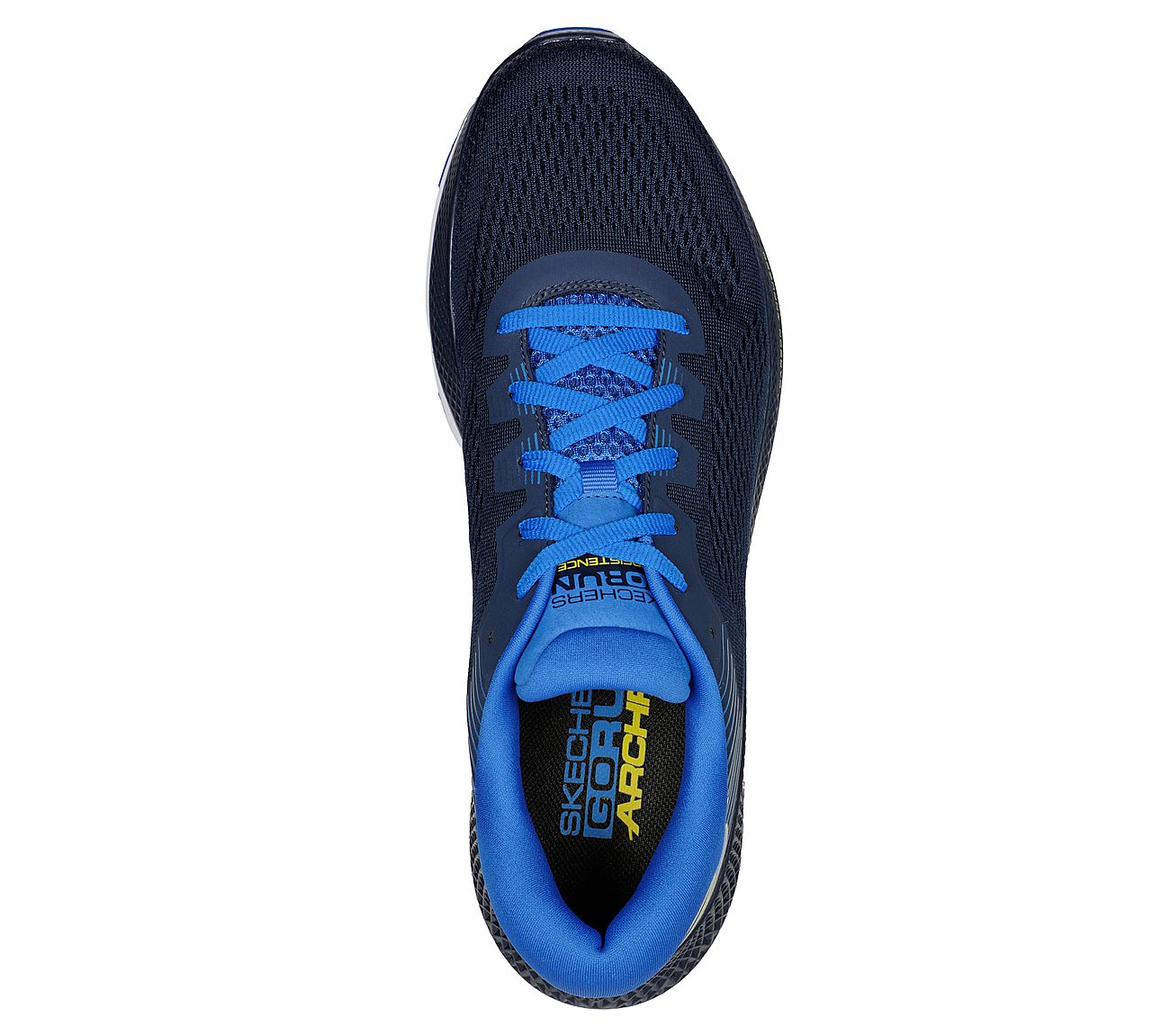 GO RUN PERSISTENCE, BLUE/YELLOW Footwear Top View