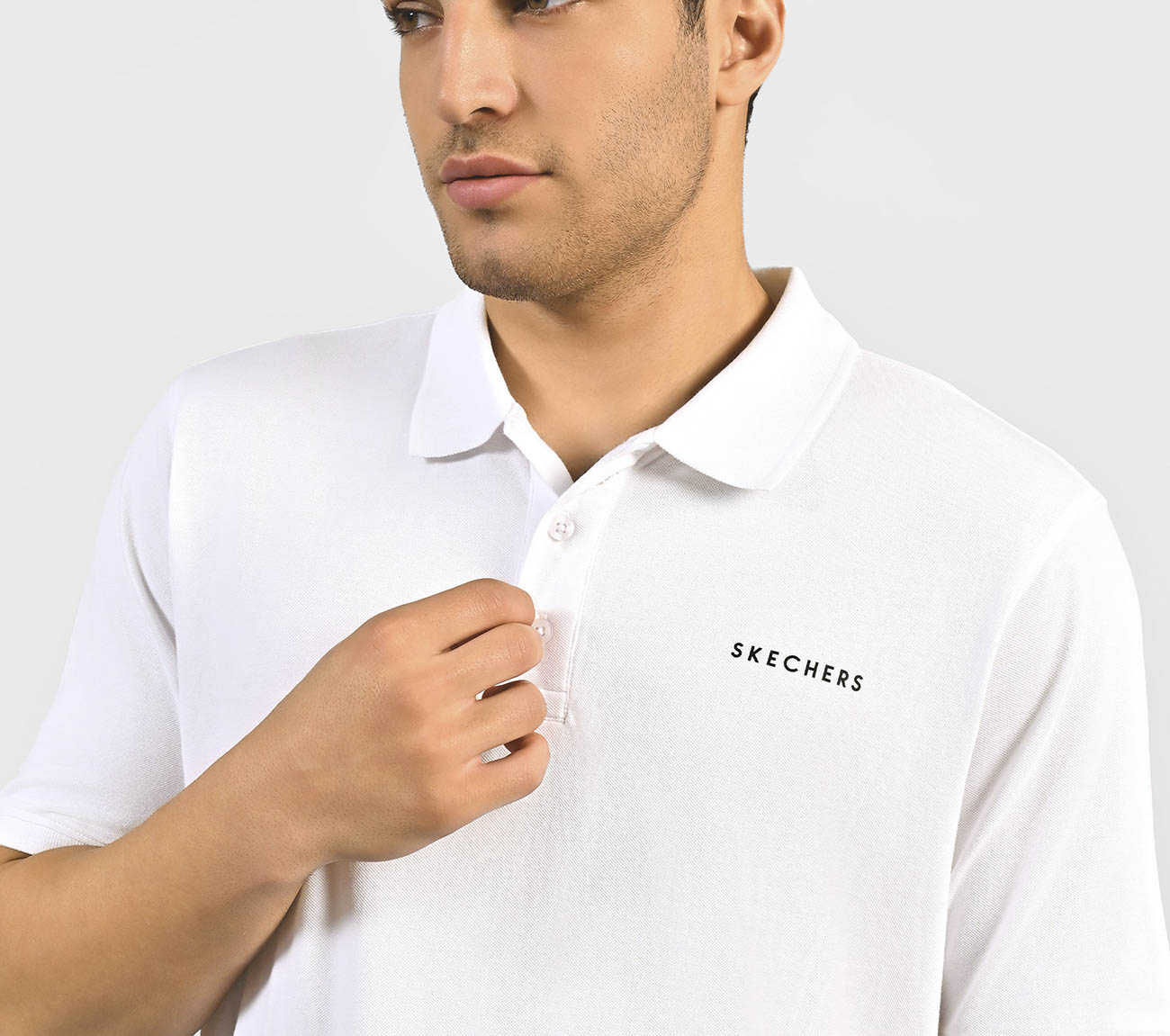 MENS CORE POLO, WHITE Apparel Right View