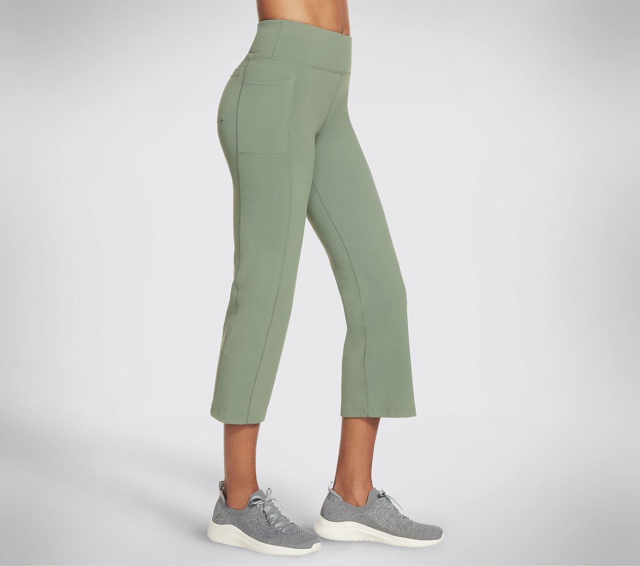 GOWALK HW CROP PANT, LIGHT GREEN Apparels Left View