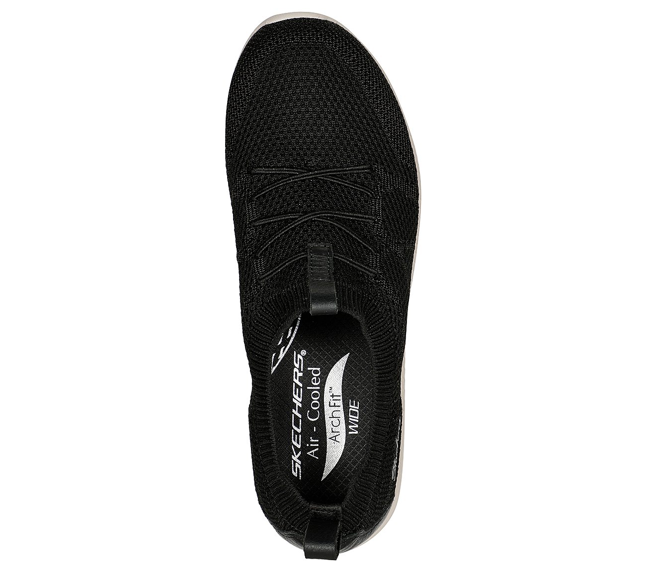 ARCH FIT FLEX, BLACK/WHITE Footwear Top View