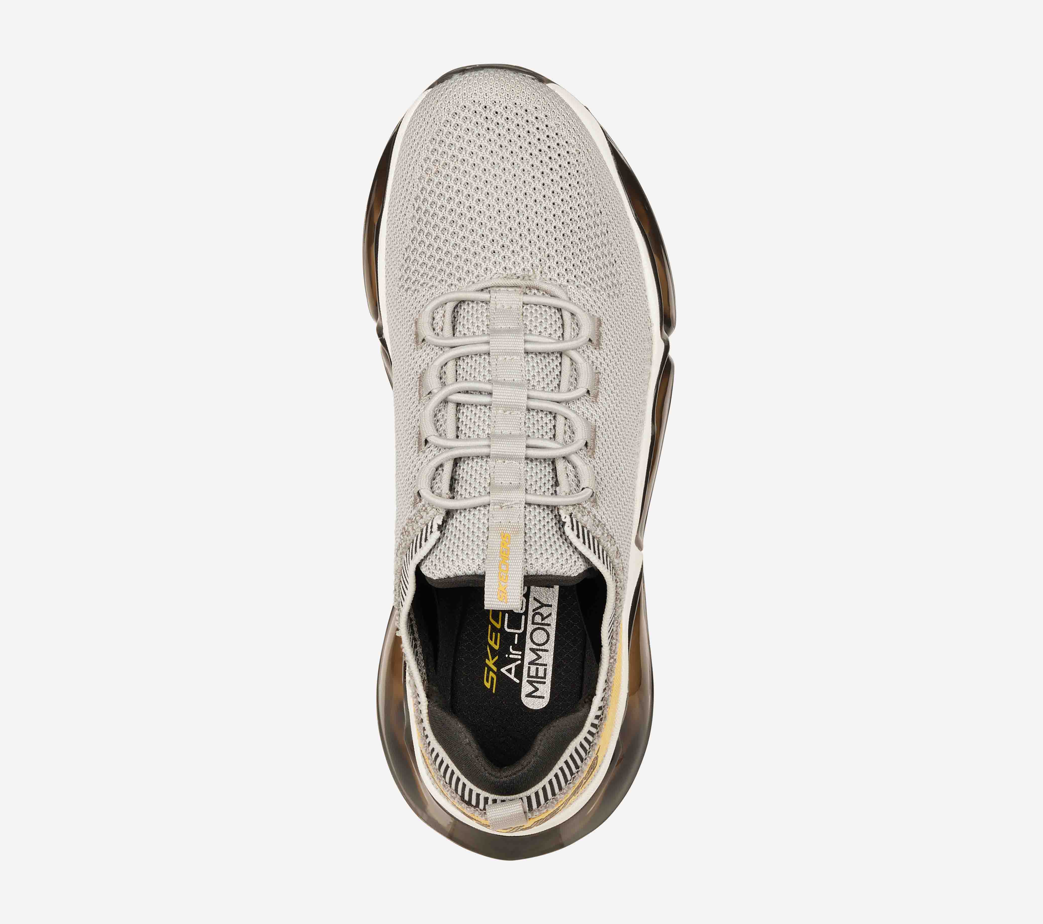 AIR CUSHIONING MEGA, LIGHT GREY/BLACK Footwear Top View