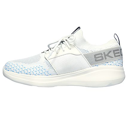 GO RUN FAST, WHITE/BLUE Footwear Left View