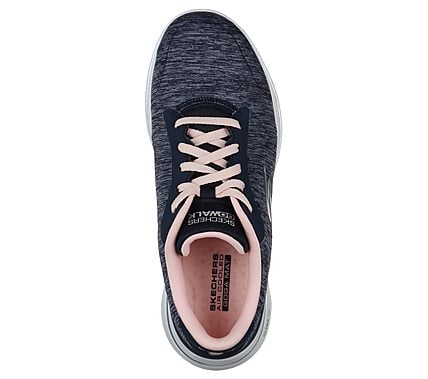 GO WALK 5-TRUE, NAVY/PINK Footwear Top View