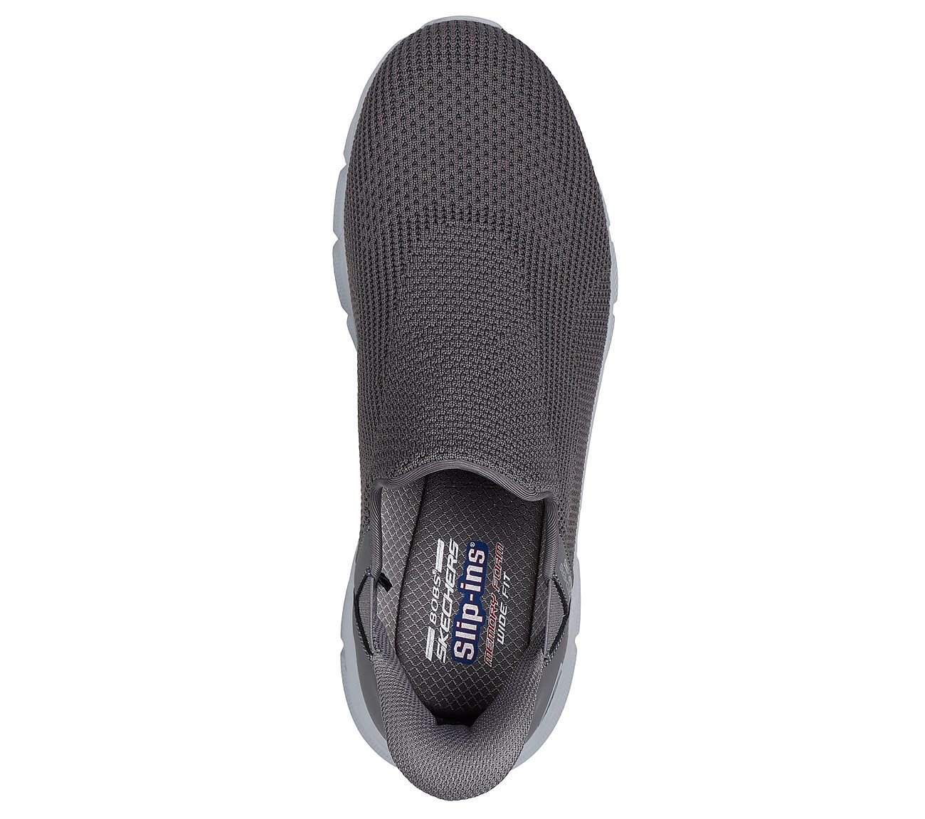 BOBS B FLEX - RESILIENT EDGE, GREY Footwear Top View