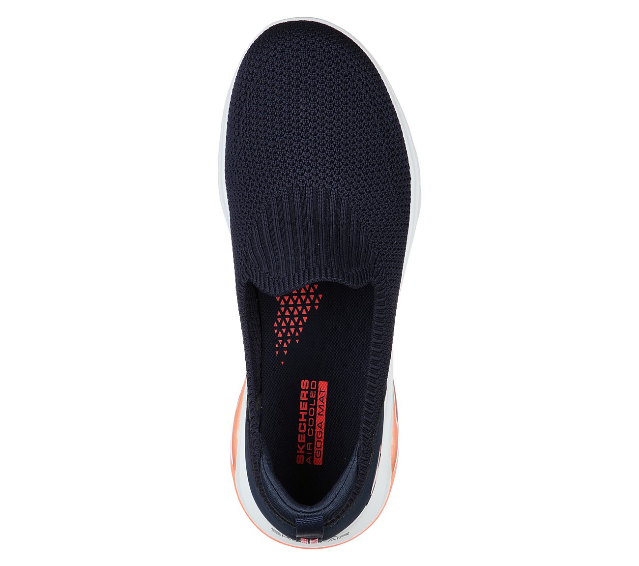 GO WALK AIR -, NAVY/CORAL Footwear Top View