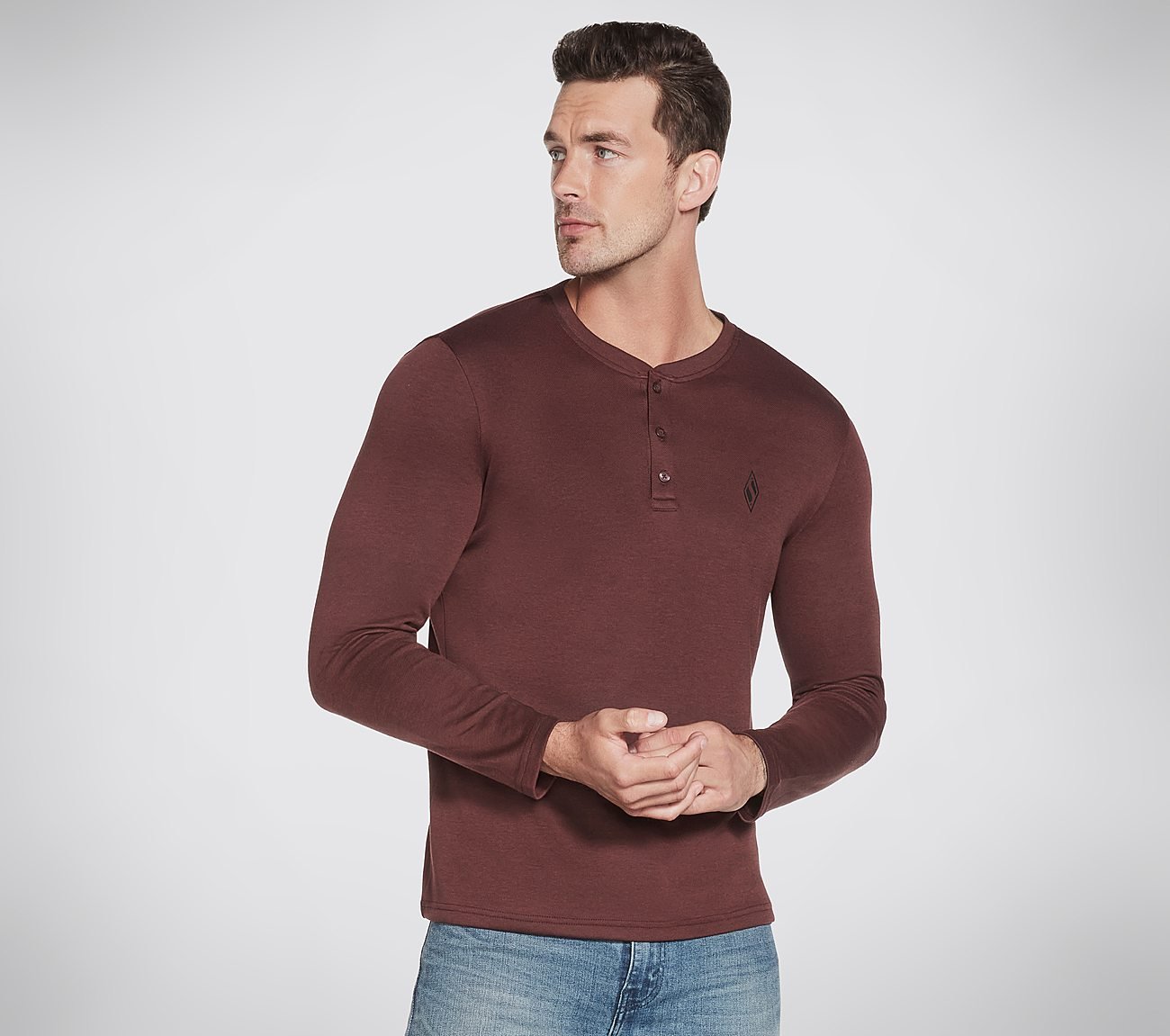 GOKNIT PIQUE HENLEY,  Apparels Top View