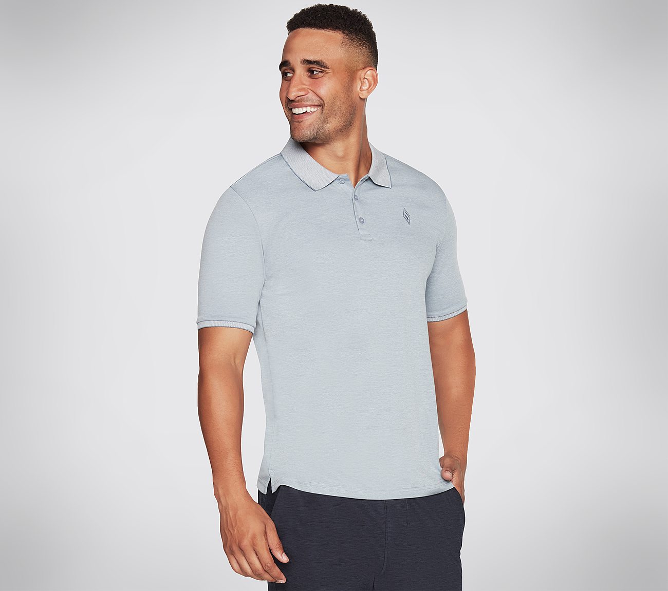 OFF DUTY POLO, LIGHT BLUE/WHITE Apparel Bottom View