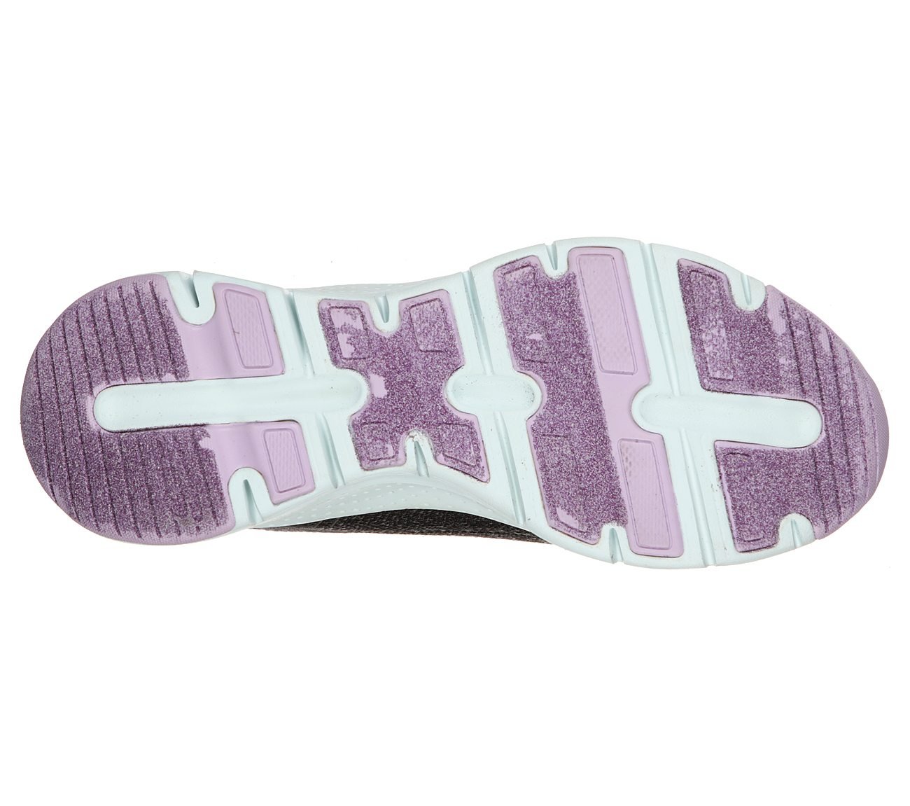 ARCH FIT-COMFY WAVE, BLACK/LAVENDER Footwear Bottom View