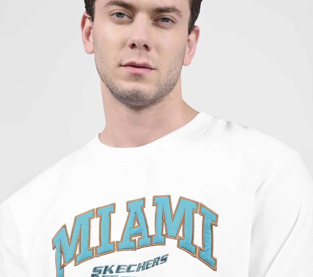 SKECH-SWEATS MIAMI CREW, WWWHITE Apparel Right View