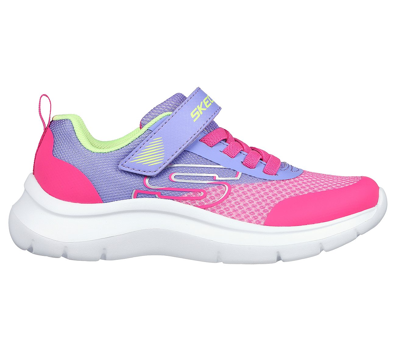 SKECH FAST - TRENDING COLOR, PURPLE/PINK Footwear Lateral View