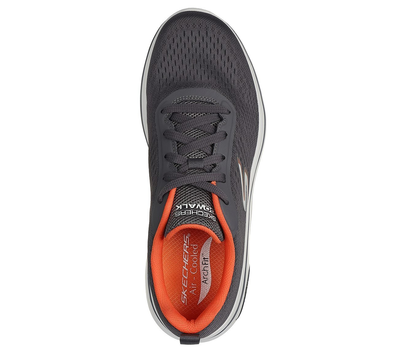 GO WALK ARCH FIT 2.0 - IDYLLI, CHARCOAL/ORANGE Footwear Top View