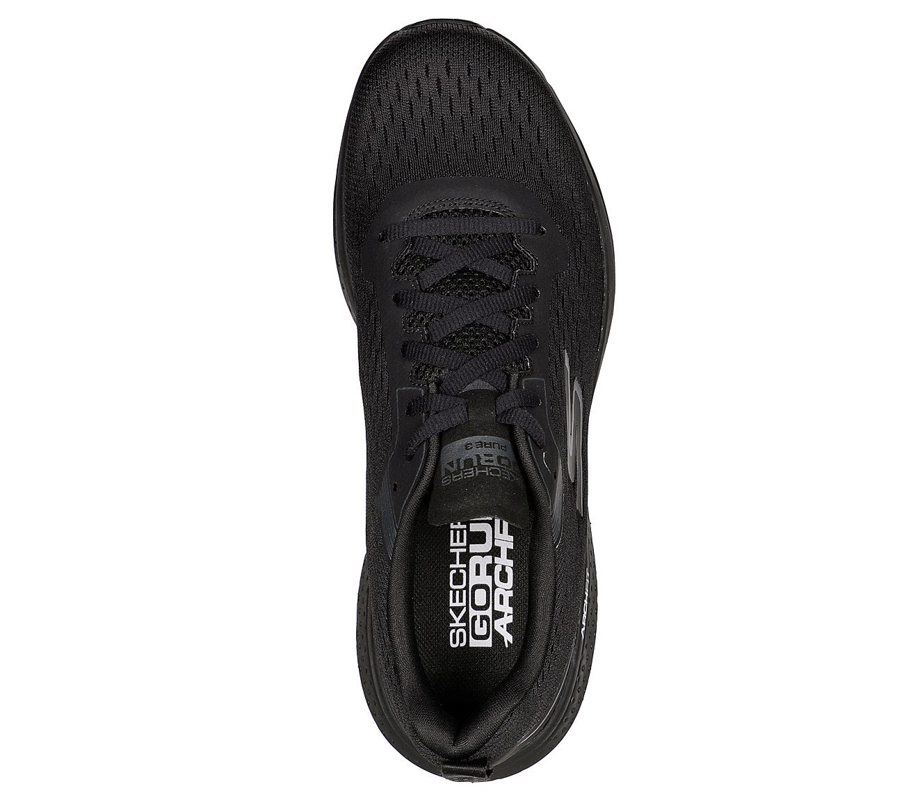 GO RUN PURE 3, BBLACK Footwear Top View