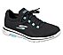 GO WALK 5 - UPRISE, BLACK/TURQUOISE Footwear Lateral View