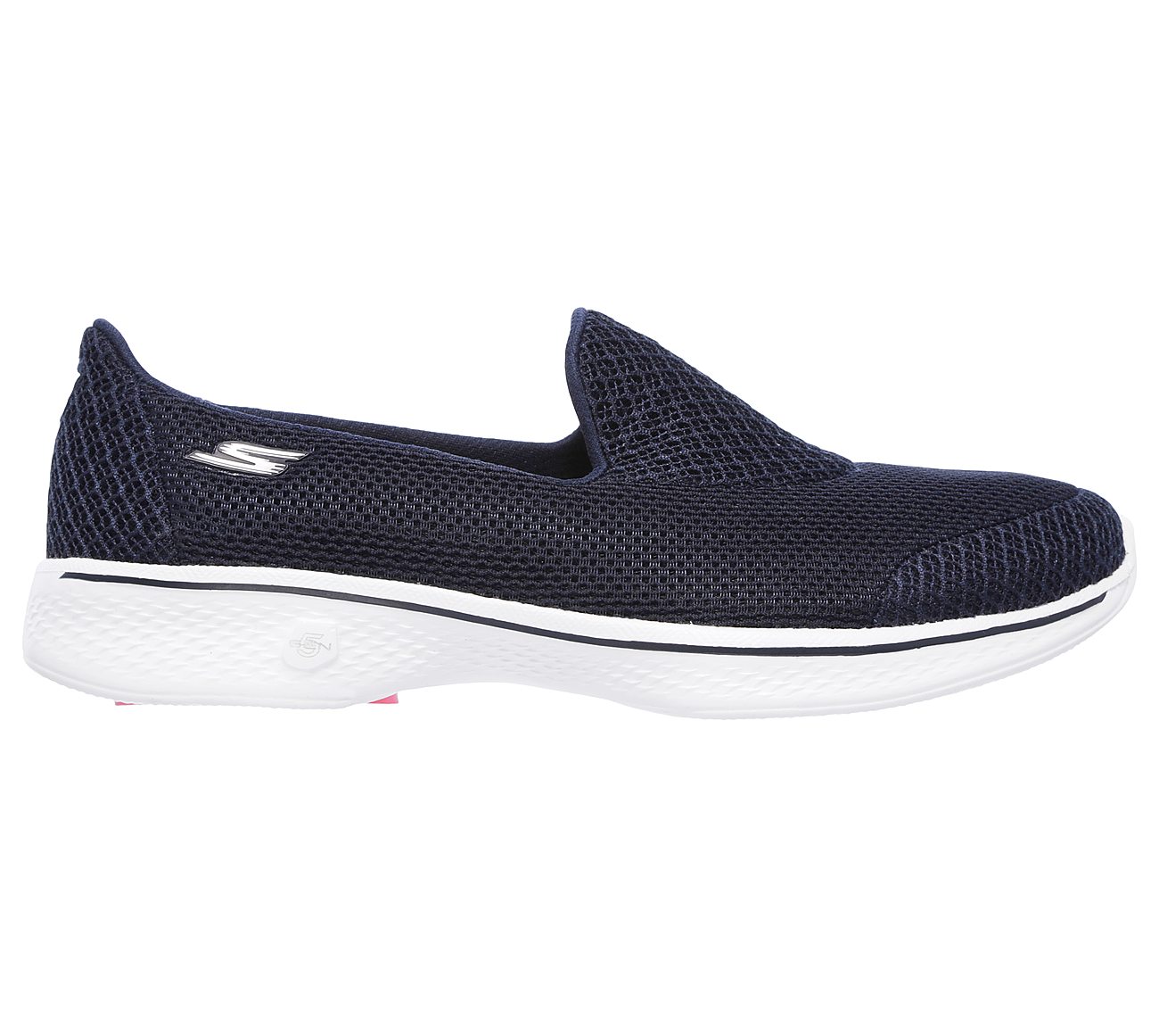 Skechers Navy/White Go Walk 4 Propel Slip Ons For Women - Style ID ...