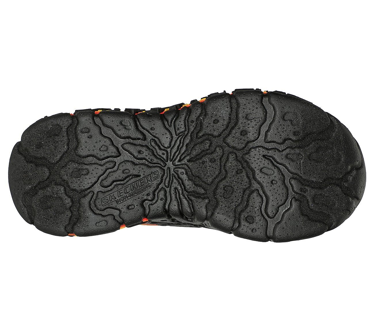 THERMO-QUAKE, BLACK/ORANGE Footwear Bottom View