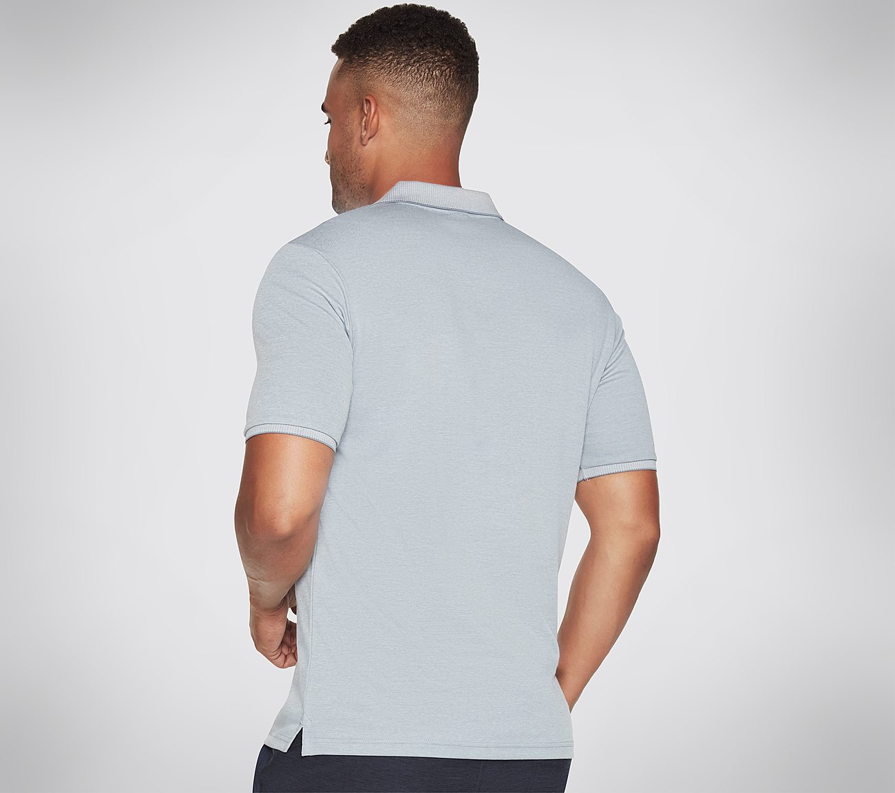 OFF DUTY POLO, LIGHT BLUE/WHITE Apparel Top View