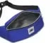 WAIST BAG WITH METALLIC ZIPPER, BLUE/GREEN