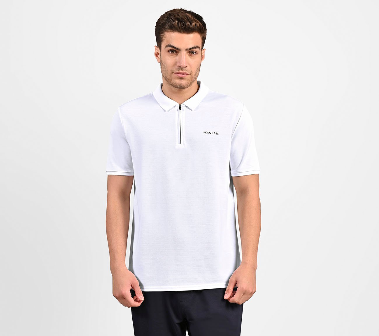 CONTRAST TIPPING POLO, WHITE Apparel Lateral View