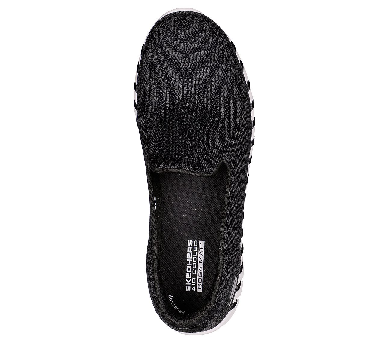 GO WALK SMART 2, BLACK/WHITE Footwear Top View