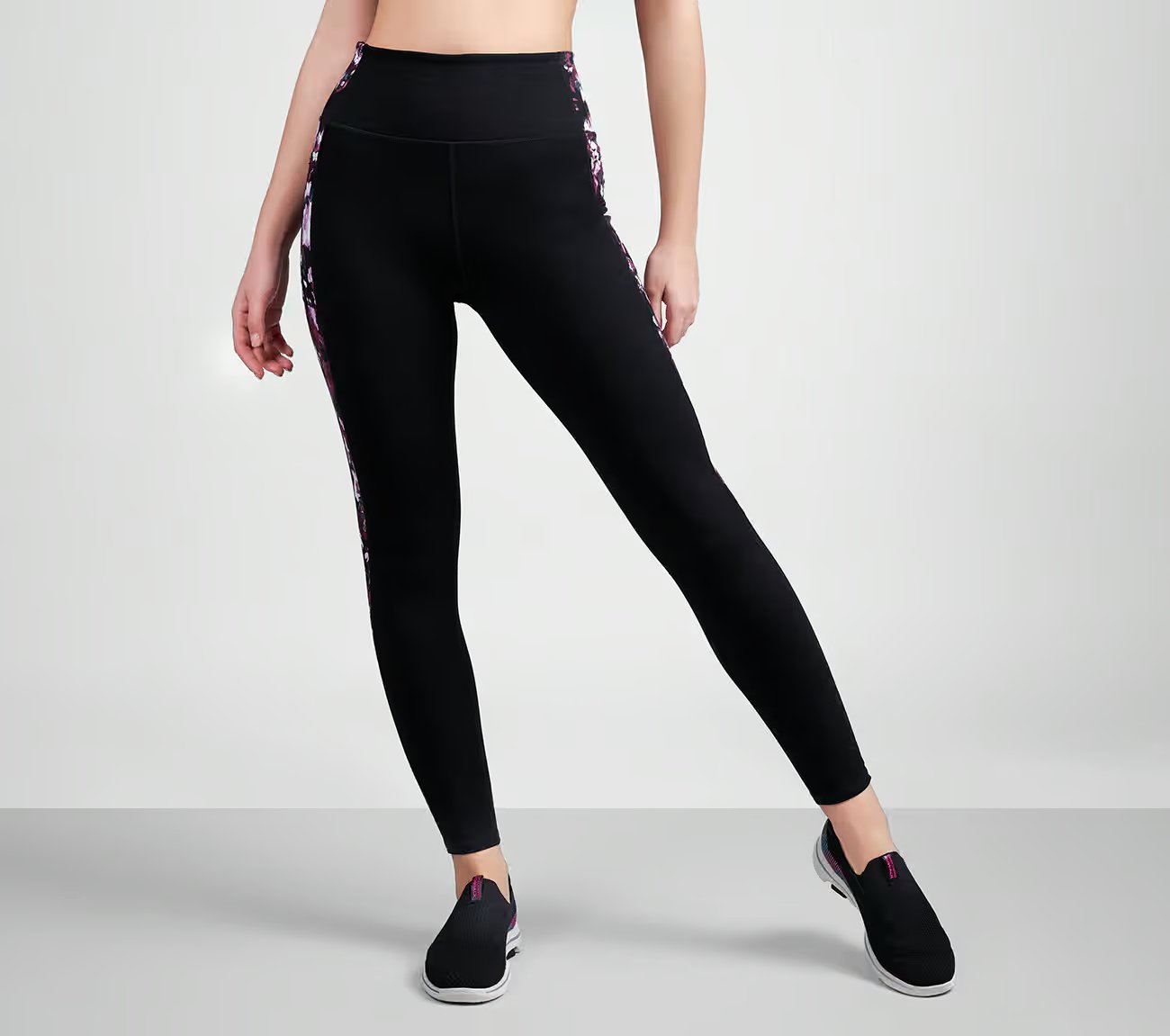 MISTY FLORAL HW FL LEGGING, BLACK/MAUVE Apparel Lateral View