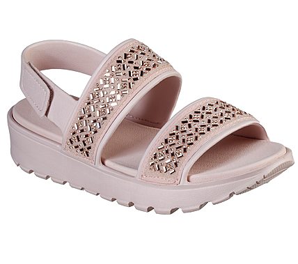 Skechers black best sale sandals with rhinestones