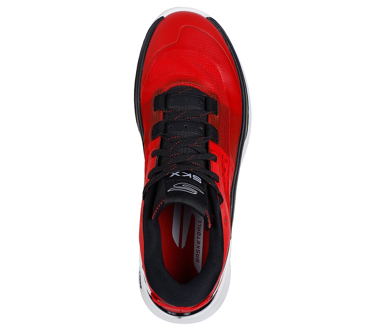 SKX RESAGRIP- Basketball, RED/BLACK Footwear Top View