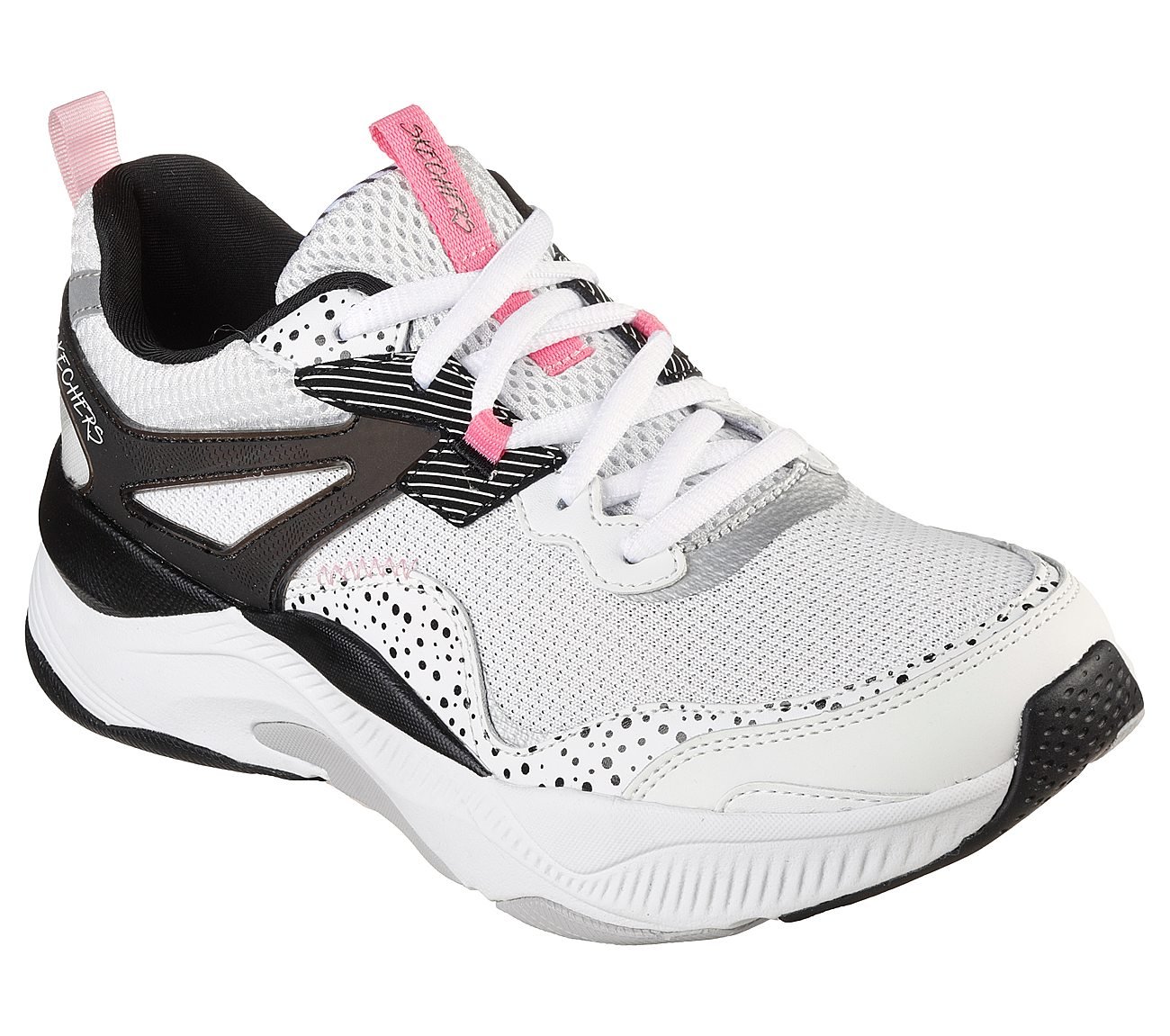 MIRA-BIG PRAISE, WHITE BLACK PINK Footwear Lateral View