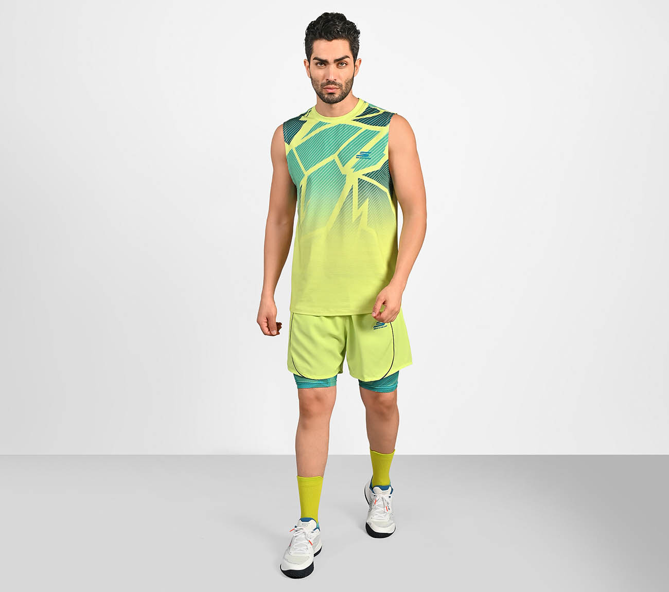 SKECHERS PICKLEBALL LOGO SHORTS, LIME Apparel Right View