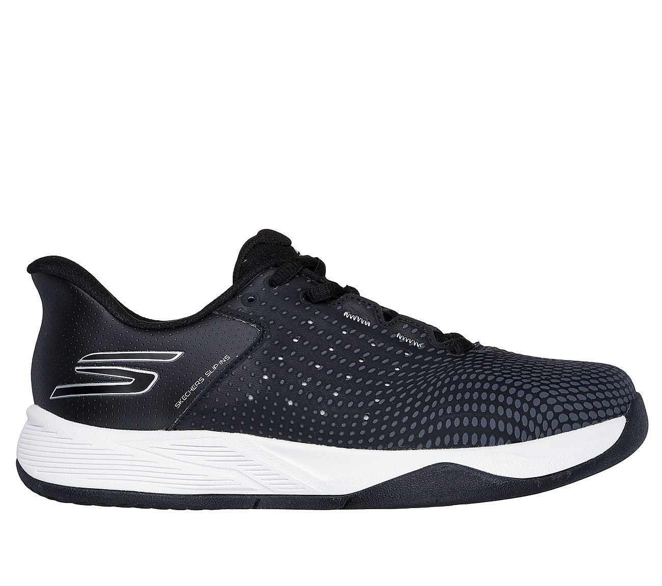 SKECHERS VIPER COURT RELOAD, BLACK/WHITE Footwear Lateral View