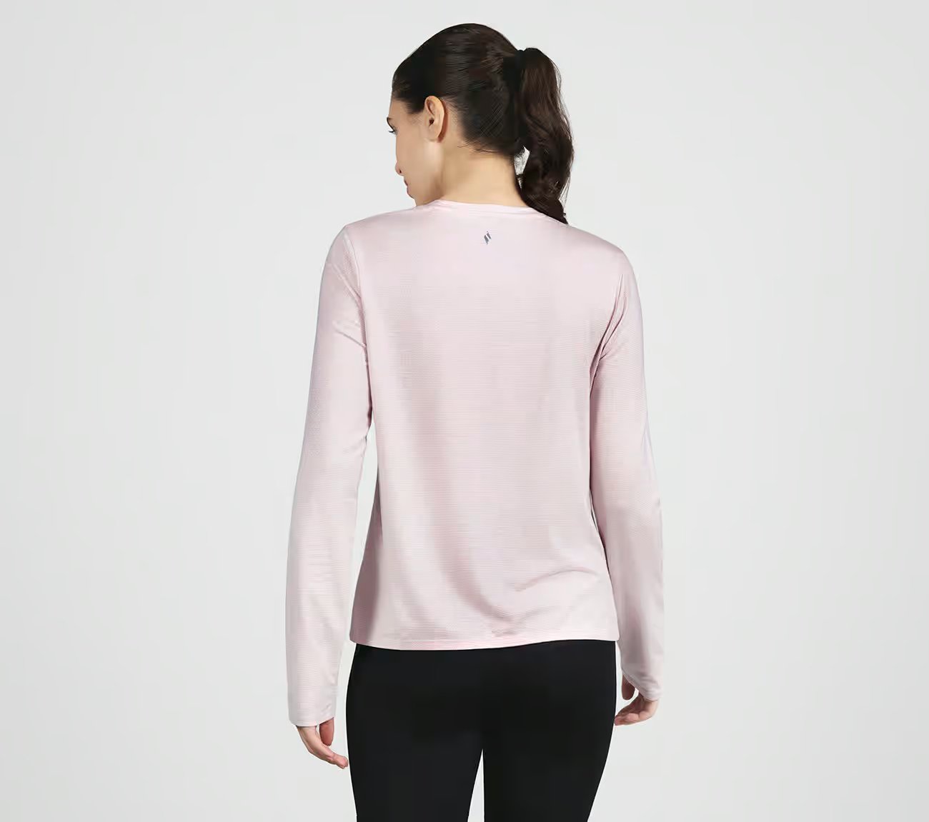 SHIMMER STRIPE LONG SLEEVE, LAVENDER/PINK Apparel Left View