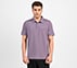 MENS TIPPING POLO, PURPLE/LIME Apparel Lateral View