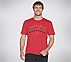 SKECHERS UNIVERSITY T-SHIRT, RED Apparel Lateral View