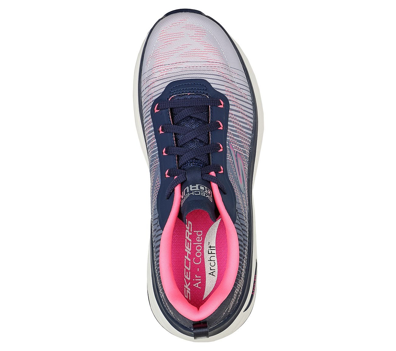 MAX CUSHIONING ARCH FIT - DEL, NAVY/PINK Footwear Top View