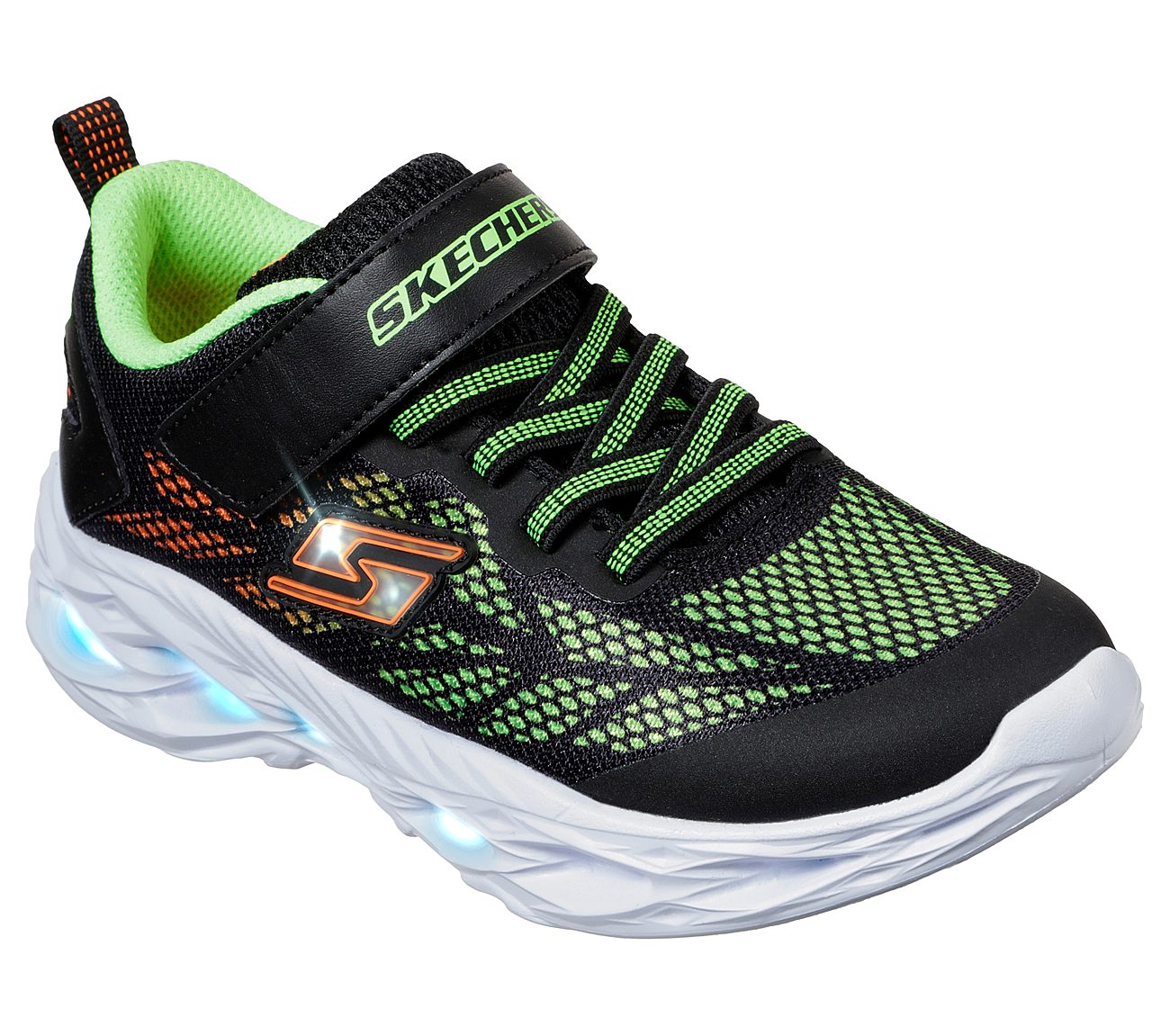 VORTEX-FLASH, BLACK/LIME Footwear Right View