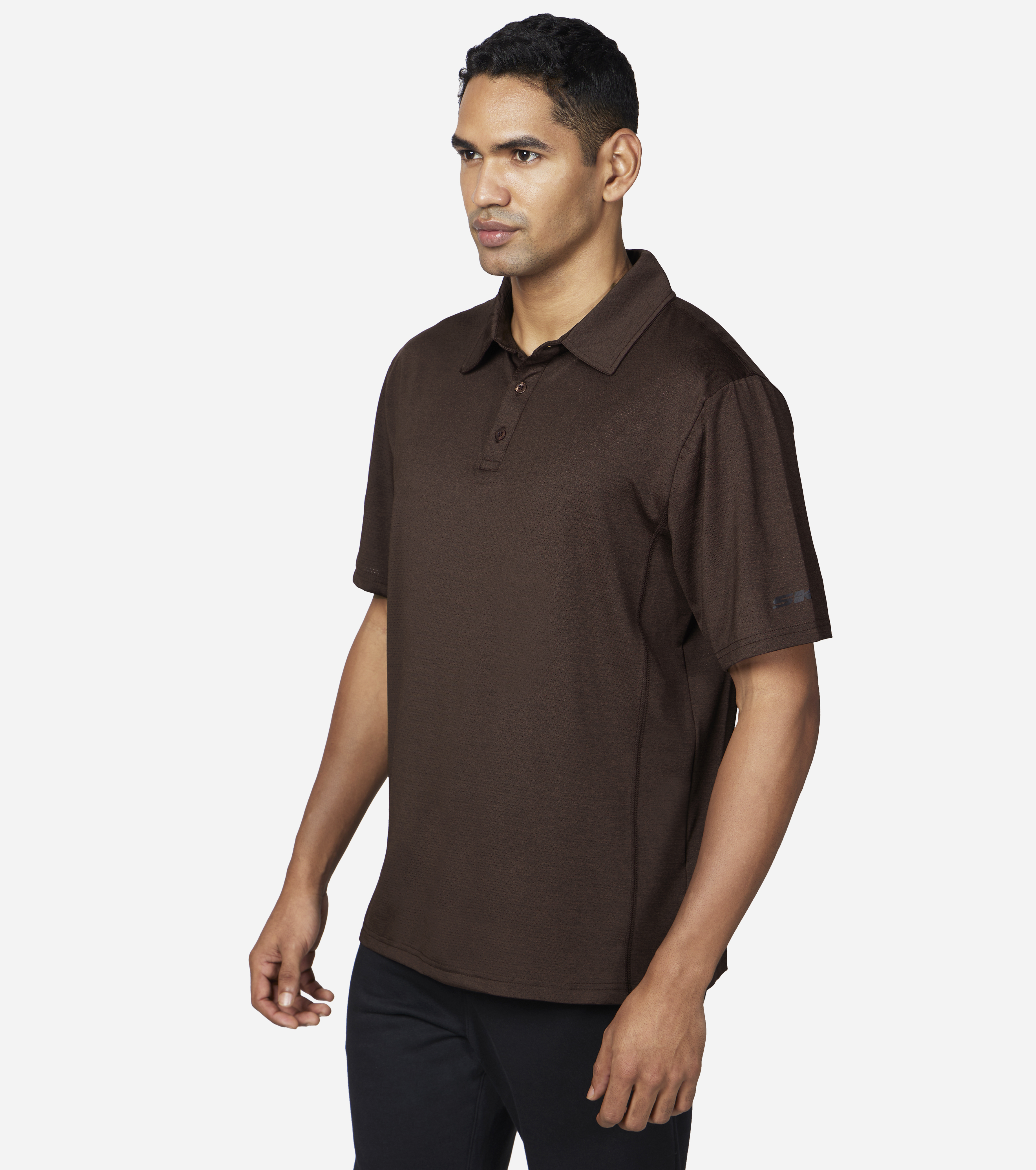 Skechers polo shirt kids on sale brown